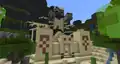 A makeshift desert pyramid, used to house the The Floor Is Lava minigame in Realms Celebration.
