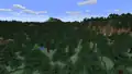 A taiga hills single biome world.
