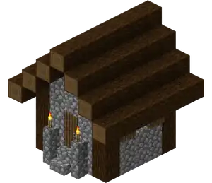 Taiga Small House 3.png: Infobox image for Village the structure in Minecraft