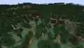 A taiga single biome world before 1.18.