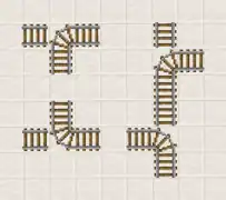 T-junction after filling in rails