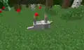 A wolf named "Dinnerbone". This easter egg causes the wolf to be rendered upside down.