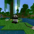 A lazy panda featured on a Bedrock Edition panorama.