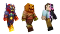 Promotional render of Lava Fiend, Patchkin, and Bisector.