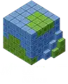 Wiki cube logo.png: Infobox image for Minecraft Wiki the minecraftwikiwebsite in Minecraft
