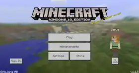 Windows 10 Edition 1.1.5.png: Infobox image for Minecraft: Windows 10 Edition the program in Minecraft
