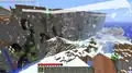 The Far Lands seen in Winter type world in Java Edition Alpha 1.0.4.