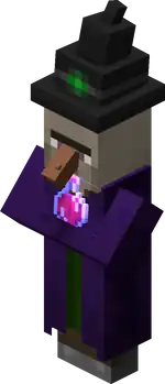 Witch drinking.png: Infobox image for Witch the entity in Minecraft