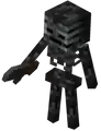 A Wither Skeleton, as it appears in Minecraft Dungeons.