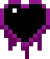 The icon that appears above the hero's health heart when inflicted with Wither.