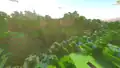 Wooded hills with ray tracing.