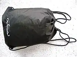 A duffel bag (without contents — 60 g)