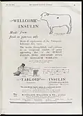 Advertisement of insulin from cow pancreas