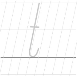 Lower case (Small) letter t