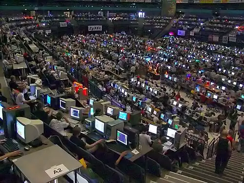 Assembly 2004 demoscene convention in Finland.