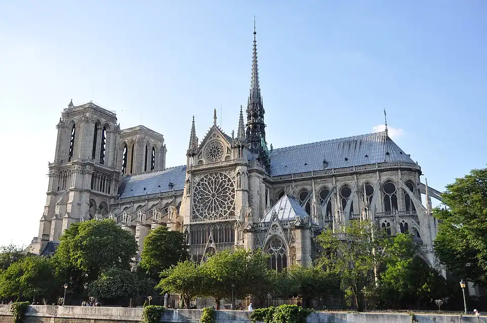 The Notre-Dame De Paris in 2010, before the 2019 fire.