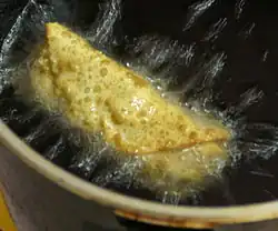 Frying the egg roll