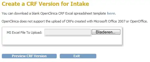 Create new version of CRF