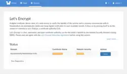 When setting up FreedomBox, after domain configuration, proceed to obtain a certificate for the domain and set it up automatically