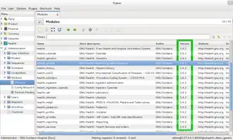 Checking your running GNU Health version