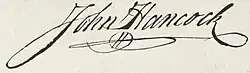Signature of John Hancock