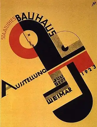 Bauhausausstellung Bauhaus style by Joost Schmidt - 1923.