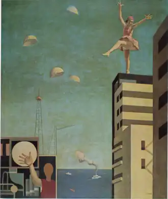 Makeup through the Window by Harue Koga - 1930. An example of Japanese surrealism.