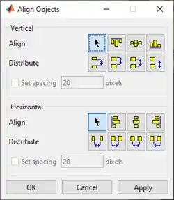 MATLAB GUI Align Objects GUI