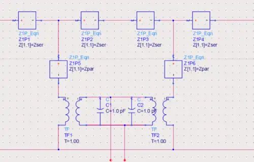 Mason’s equivalent circuit of one period IDT in surface acoustic wave delayline devices