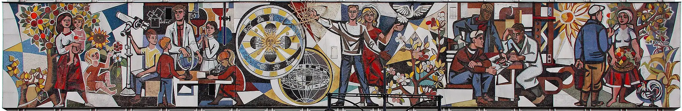 Our Life, an East German mural in the social realism style - 1964.