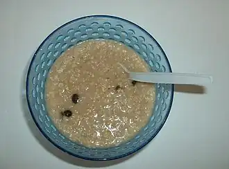 Oatmeal with raisins