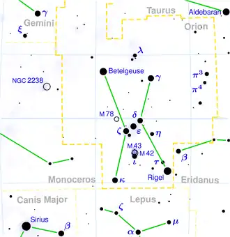 The constellation Orion