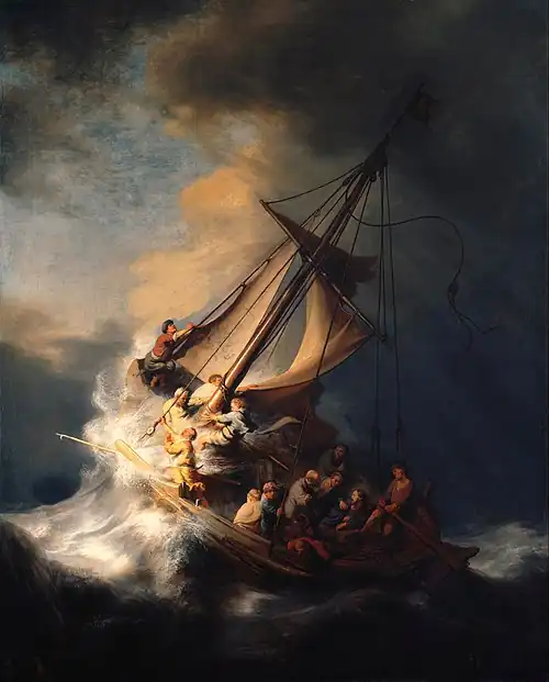 The Storm on the Sea of Galilee by Rembrandt - 1633.
