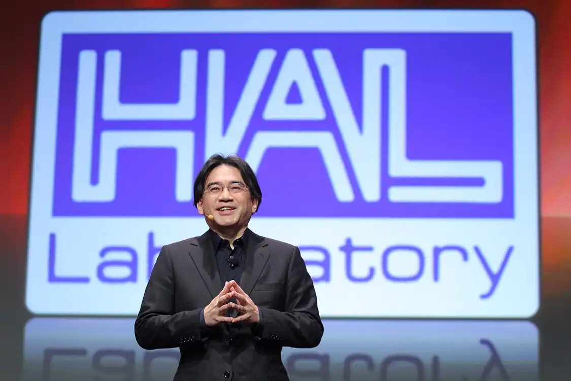 Satoru Iwata, representing HAL Laboratory at GDC in 2011. HAL happens to be the first three letters of Halberd.