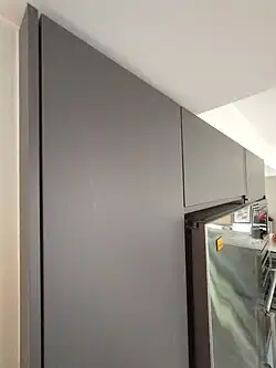 The other unit where we needed cover panels was the fridge/over row…