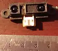 A Sharp GP2D120 infrared range sensor