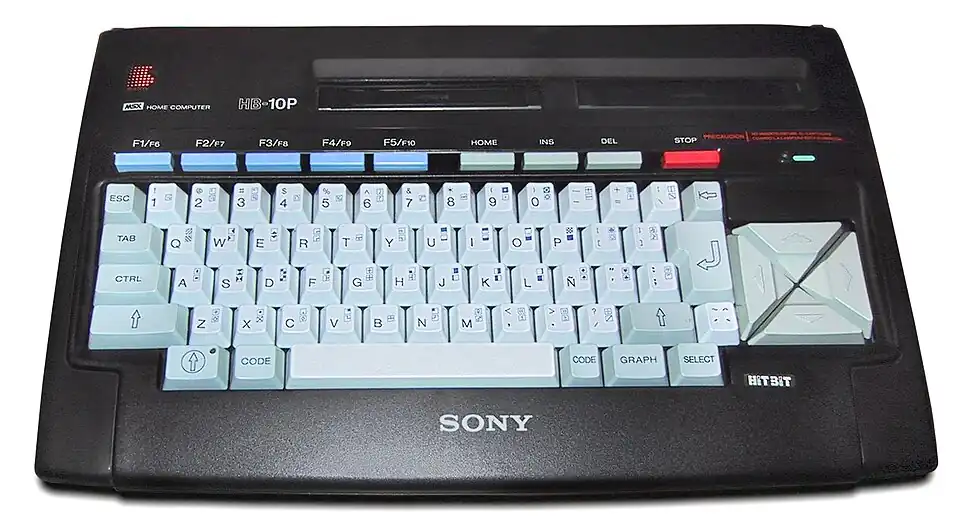 A Sony HitBit HB-10P MSX computer.