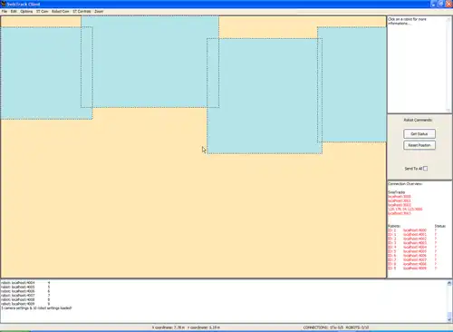 SwisTrack Multi-Camera Client "main" window