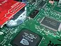 A mod installed on an Xbox motherboard.