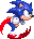 Sprite of Sonic running.
