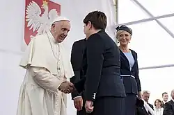 Polish Prime Minister Szydło with Pope Francis (2016)