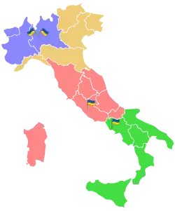 Territories of electoral precincts of Ukraine in Italy