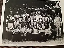 Schoolchildren of the village Mshanets in the 1930s.