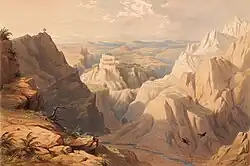 View of the mountains round Kot Kangra