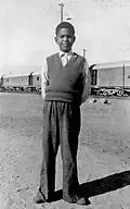 An Egyptian youth at El Kantara station, 1941