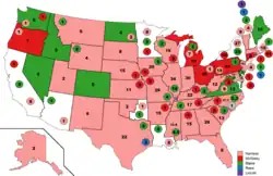 Results of the first presidential ballot by state