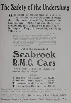 1913 Seabrook R.M.C. advertisement