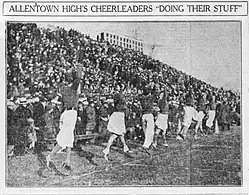 William Allen High School cheerleaders, 1930