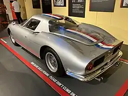 Note the elongated rear window on this specific car