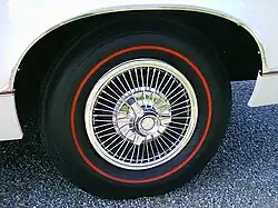 Simulated "wire wheel" cover with spinner ornament